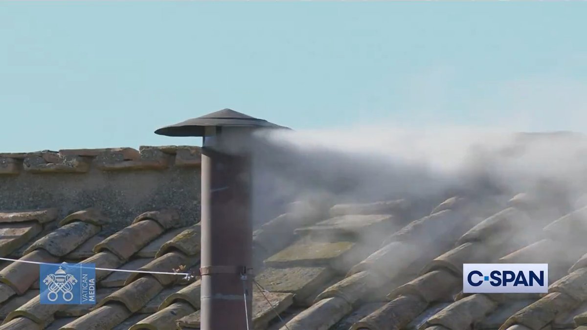 WHITE SMOKE Conclave has elected a new pope.