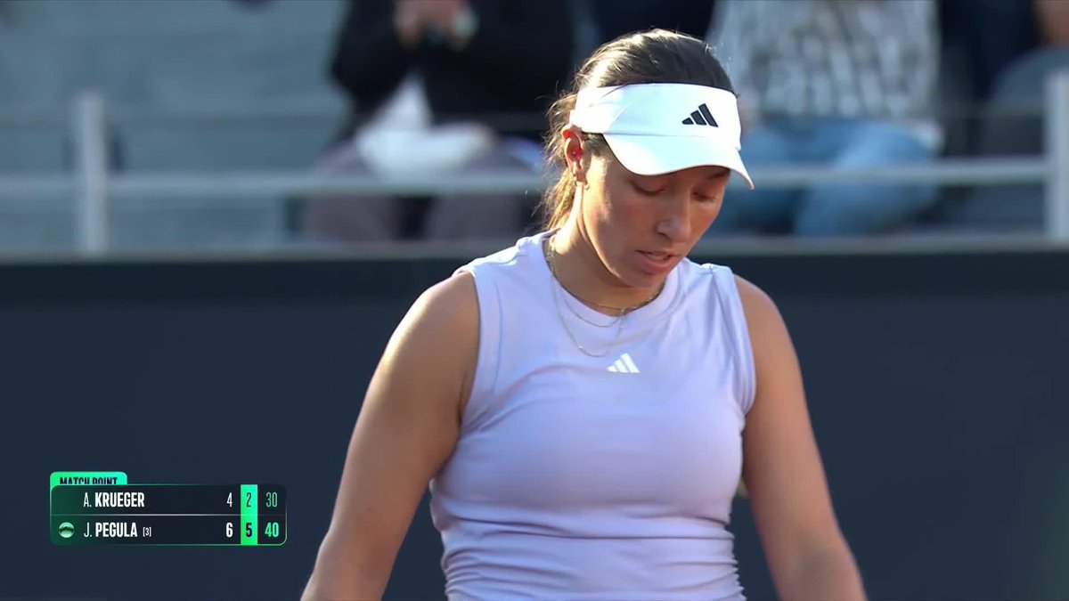 All business 💼 Jessie Pegula kicks off her campaign in Rome with a win over Krueger 6-4, 6-2 and will face Mertens next. #IBI25
