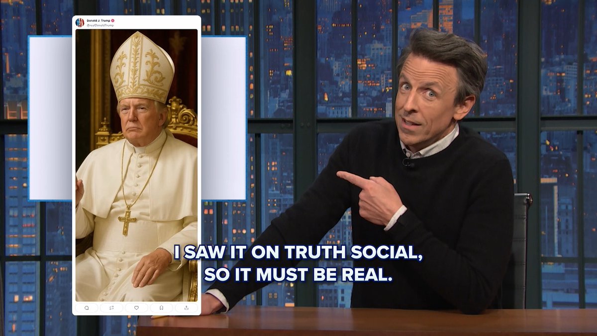 Apparently, the A.I. “Trump as the Pope” photo was a “joke.” Come on fake news! #ACloserLook