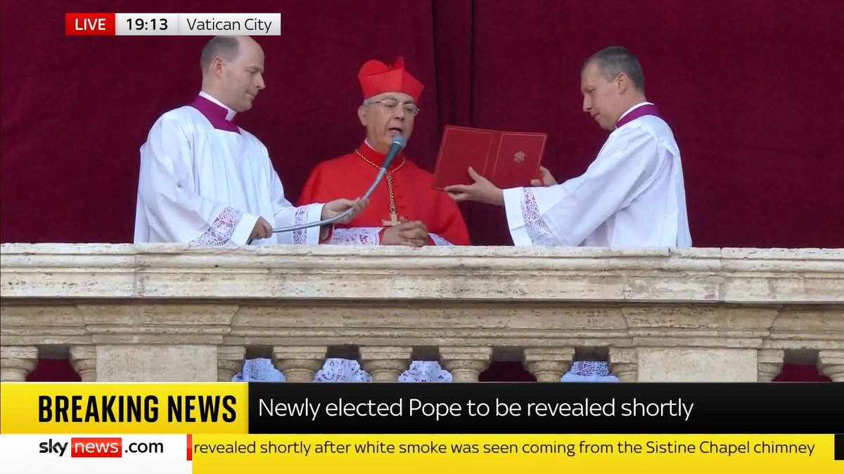 BREAKING: The identity of the new pope has been revealed as US-born Robert Francis Prevost Live updates ➡️ 📺 Sky 501, Virgin 602, Freeview 233 and YouTube
