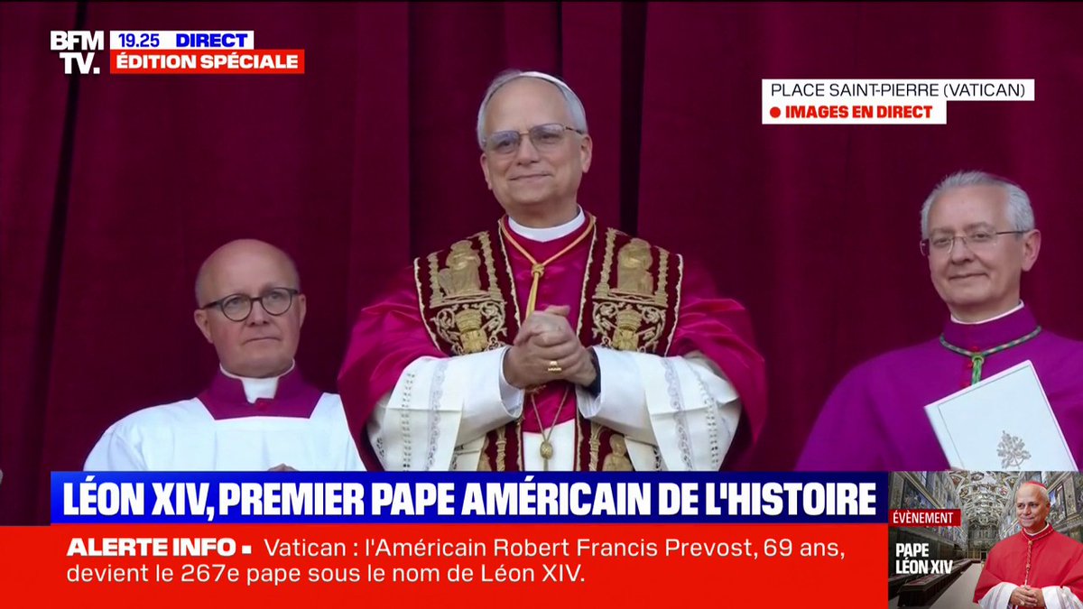 Le monde découvre le nouveau pape Robert Francis Prevost élu sous le nom de Léon XIV