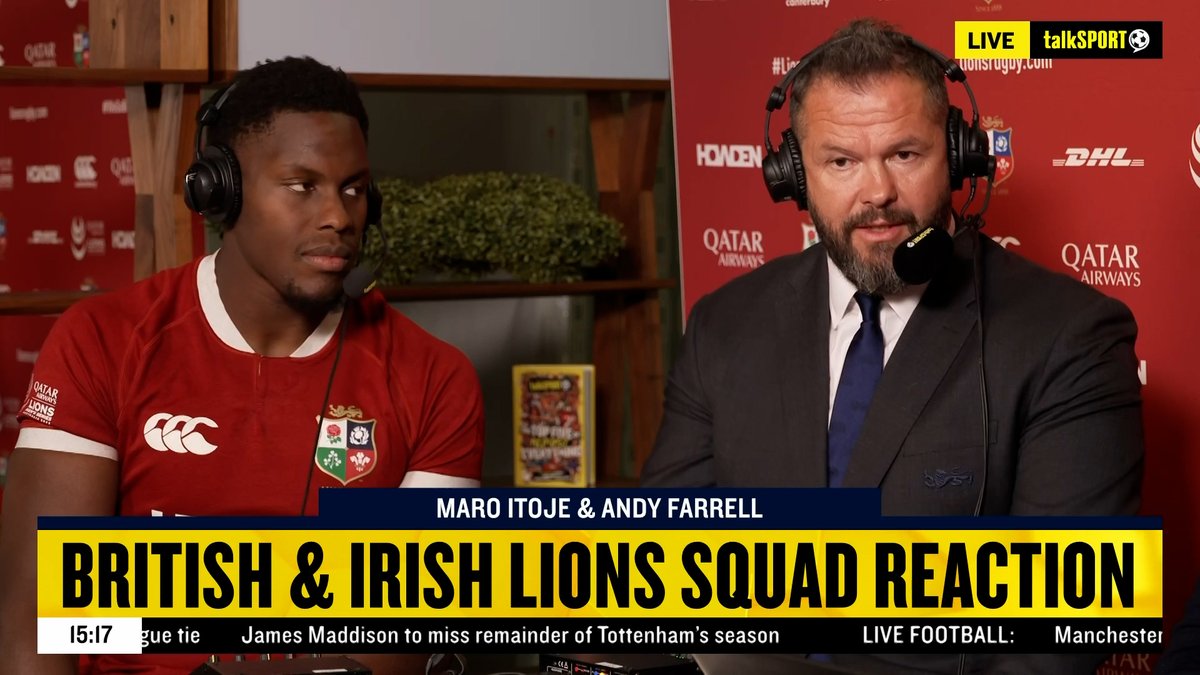 British and Irish Lions captain Maro Itoje, and head coach Andy Farrell, say they 'can't wait to get going' following today's squad announcement. Hawksbee & Jacobs