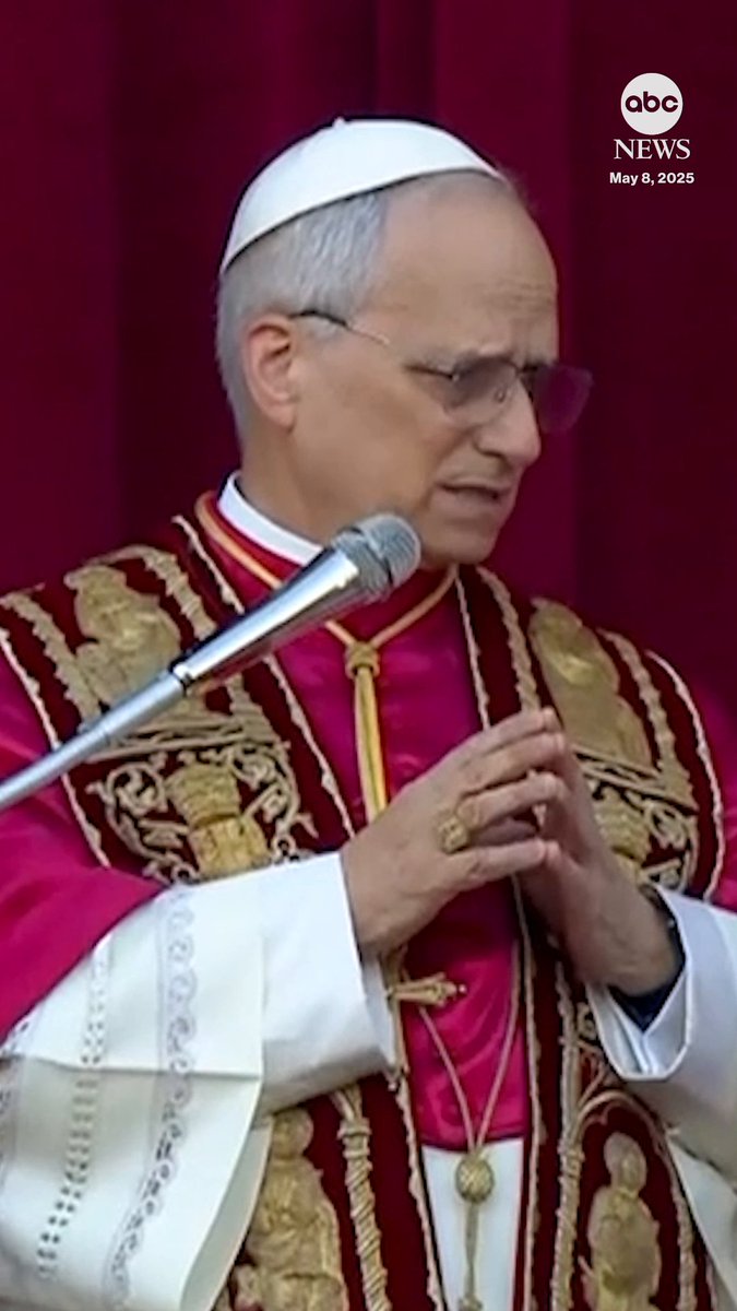 Pope Leo XIV delivered his first prayer since being elected the 267th pope to lead the Catholic Church from the balcony of St. Peter's Basilica. Follow live updates: