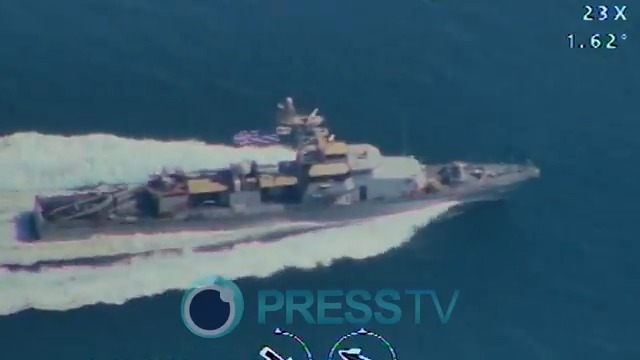 ▶️ Newly released footage shows IRGC Navy drones closely monitoring American warships navigating the Persian Gulf. Follow: