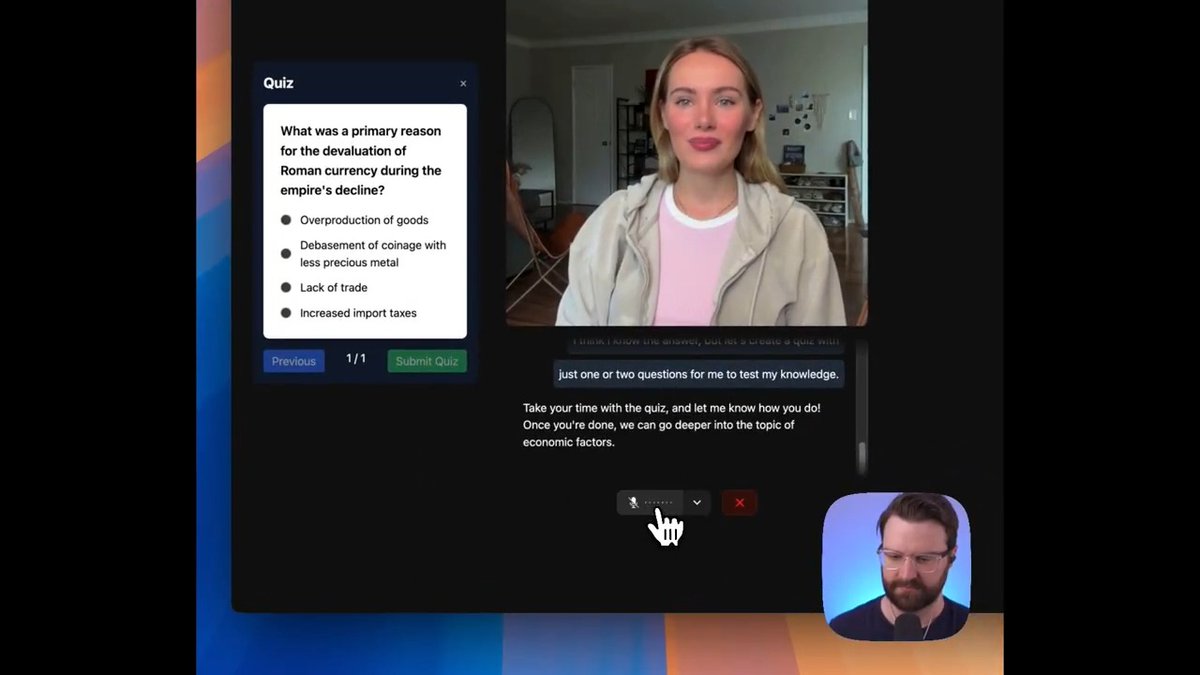 I'm super pumped about this one—we partnered with @heytavus on a plugin to simplify the process of building realtime AI avatars. There's a crazy amount of complexity to realtime procedural video generation that we just handle. In two lines of code—add an avatar to any agent.