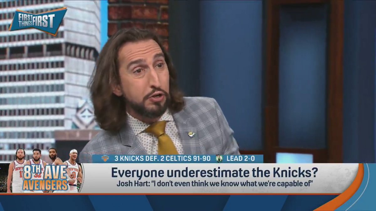 “The Celtics built a team to win the Championship. The Knicks built a team to beat Boston.” nick wright says what NYK has done this postseason on the road is historic: