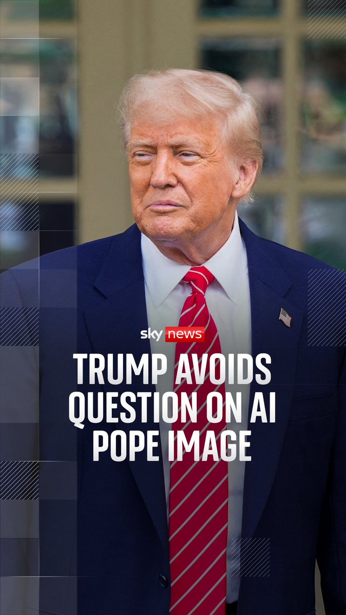 Donald Trump avoided telling James Matthews whether he regretted posting and AI-generated image of him dressed as the pope or not, as he said they were 'surprised but happy' to have an American pope.