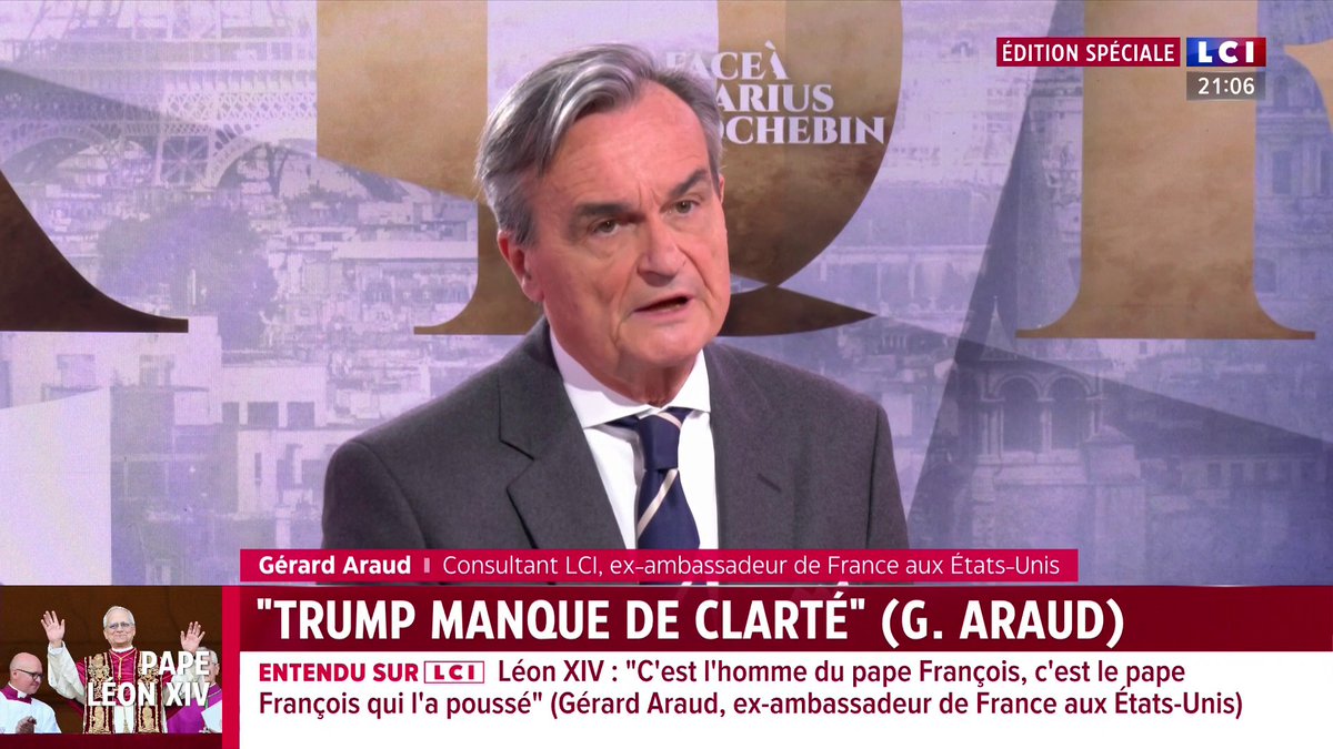 🗣️ "Les coups de barre" de Donald Trump "nous privent de toute clarté sur sa politique" déclare Gérard Araud qui souligne "l'incohérence" du président américain ▶️ Darius Rochebin