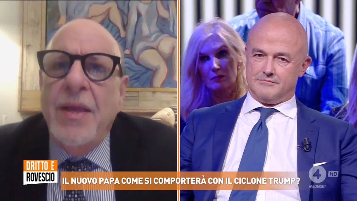 "Se non fosse stato per Trump, avreste scelto un Papa americano?" Ci state seguendo? Ora a #DrittoeRovescio in diretta su #Rete4 e in streaming su Mediaset Infinity