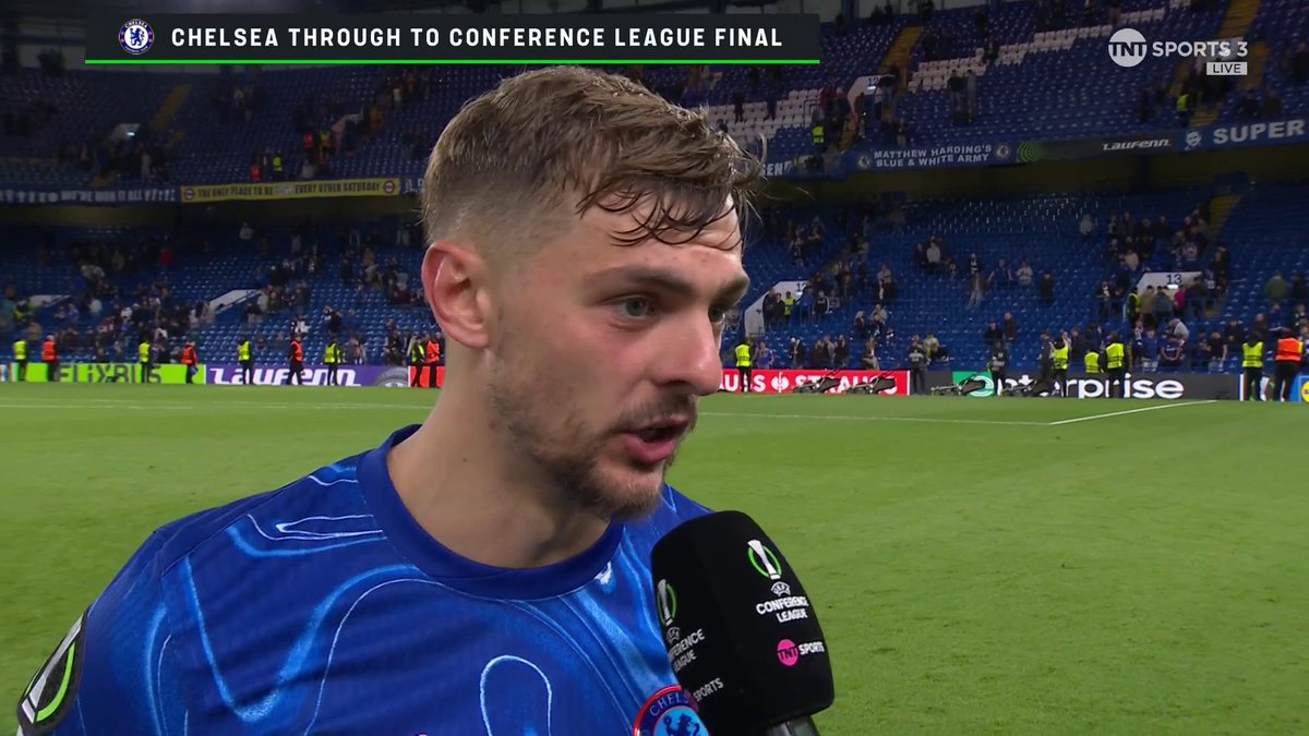"It would mean everything" Dewsbury-Hall talks to Jeff Brazier following Chelsea's progression to the UECL final, stating just how important winning the competition would be to the club 🔵 📺 TNT Sports &amp; discovery+ UK