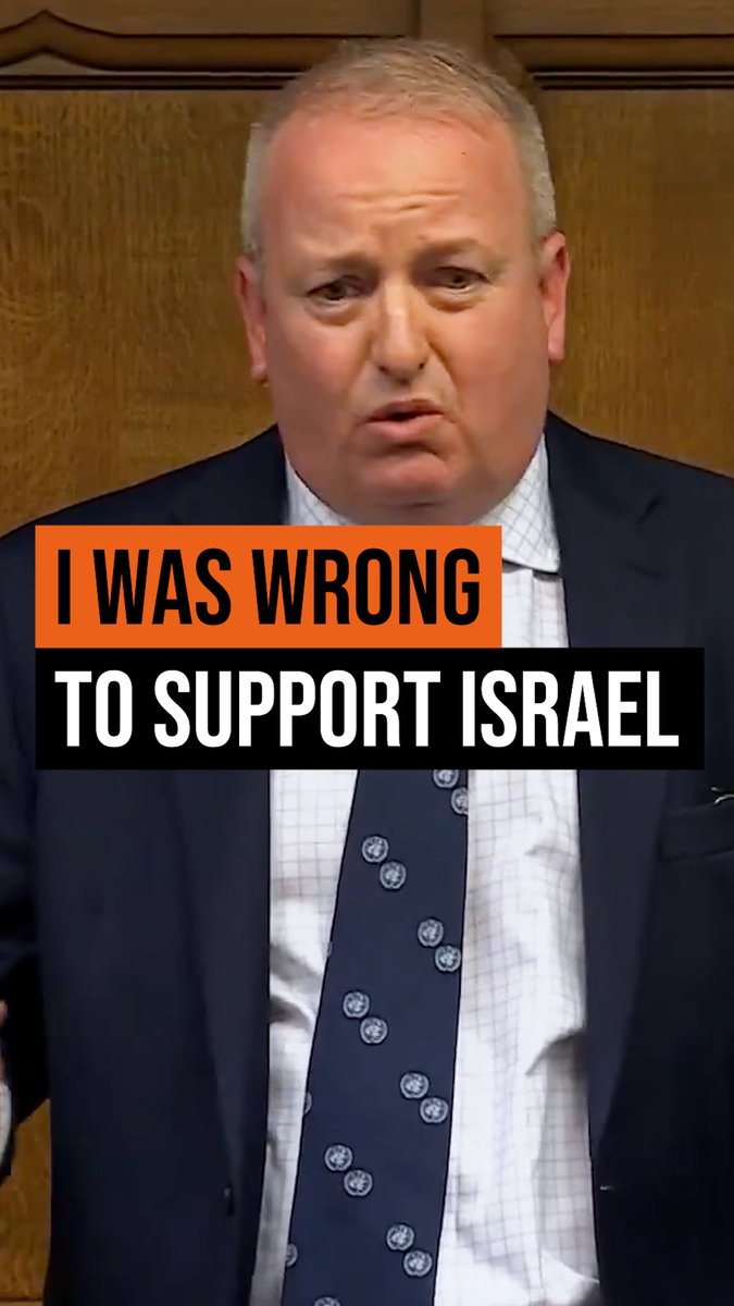 "I was wrong to support Israel", declares a Conservative MP. The winds are shifting. Sooner or later, everyone will realise that Israel's genocide is one of the great crimes of our age.