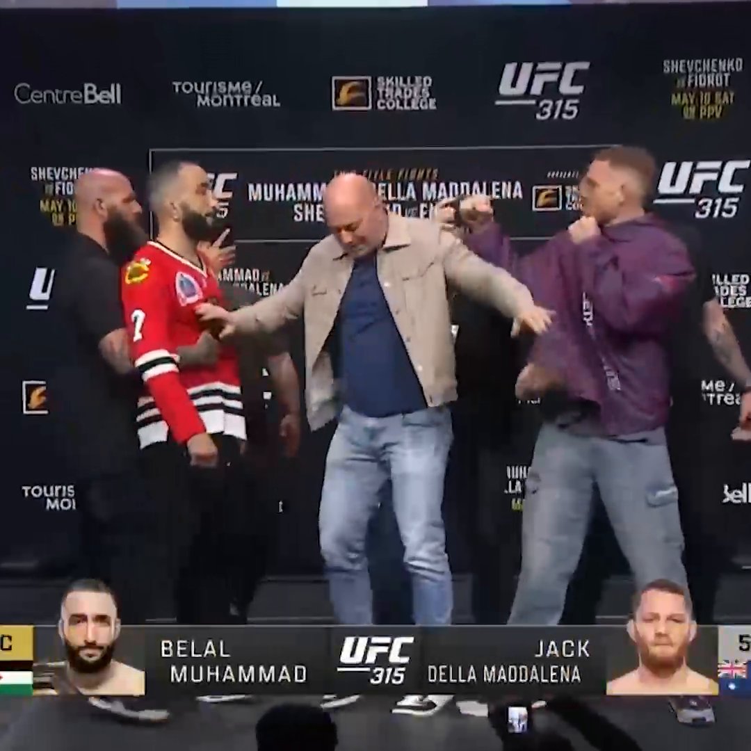 The intensity between Belal Muhammad and Jack Della Maddalena 🍿 Welterweight title on the line 🏆 | #UFC315 Saturday, 10 PM ET | ESPN+ PPV