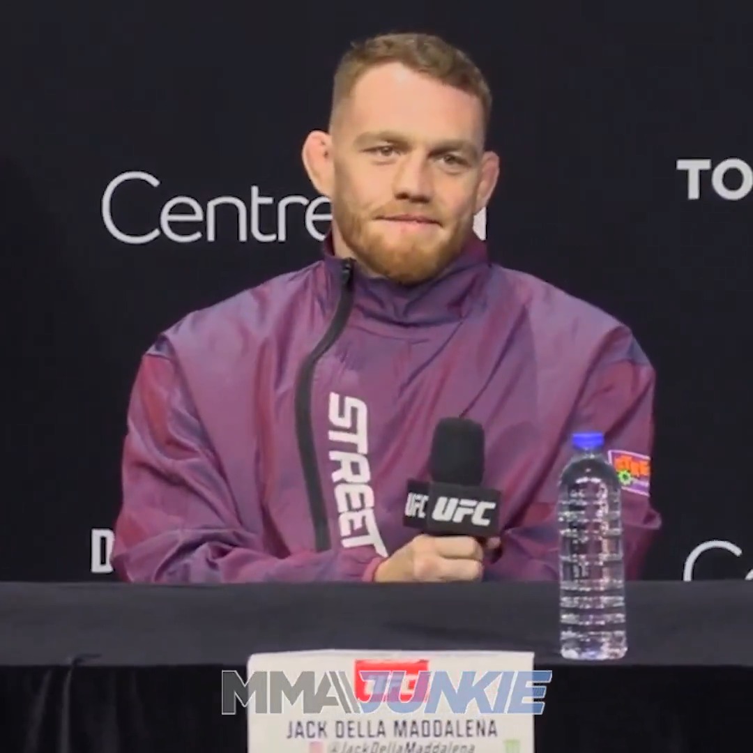 "I don't think that's actually Ian's son. I don't like M&Ms." Jack Della Maddalena went there on Ian Machado Garry at the #UFC315 presser. 😳