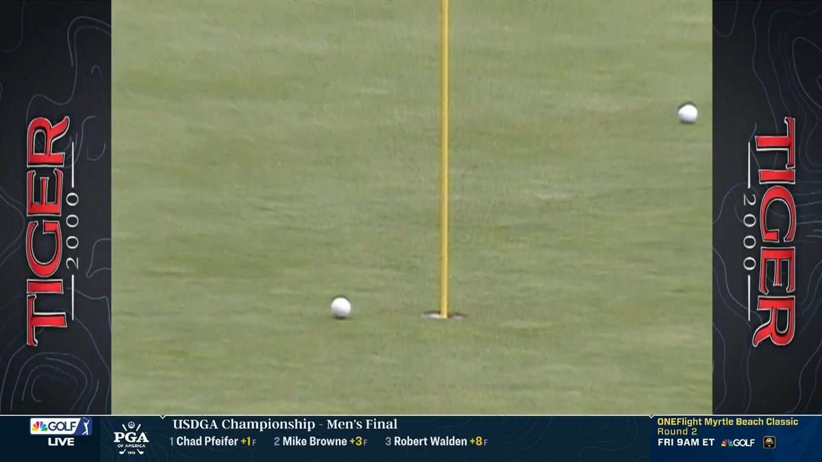 Johnson Wagner (Johnson Wagner) attempts Tiger Woods' iconic hole-out on 15 from his 2000 AT&T Pebble Beach Pro-Am comeback. 👀🐅