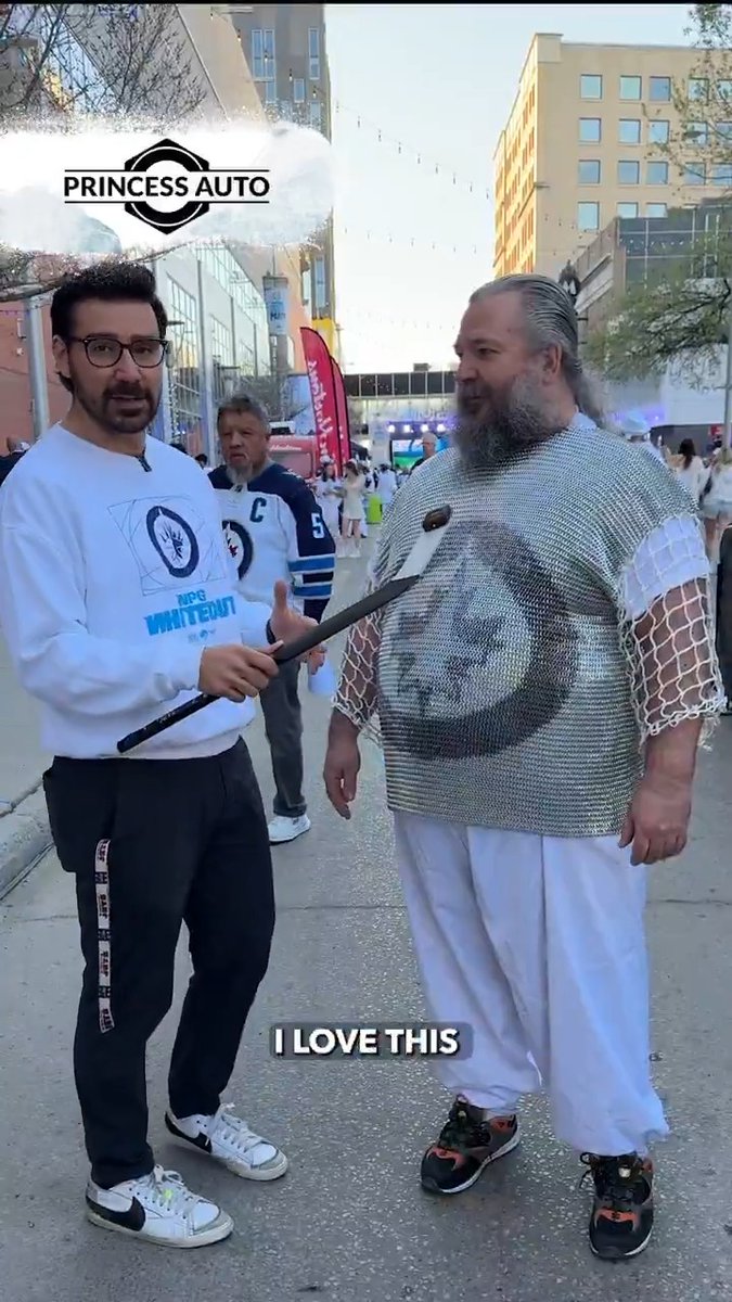It takes 200 hours to make the chain mail shirt 😱 princessauto | #GoJetsGo