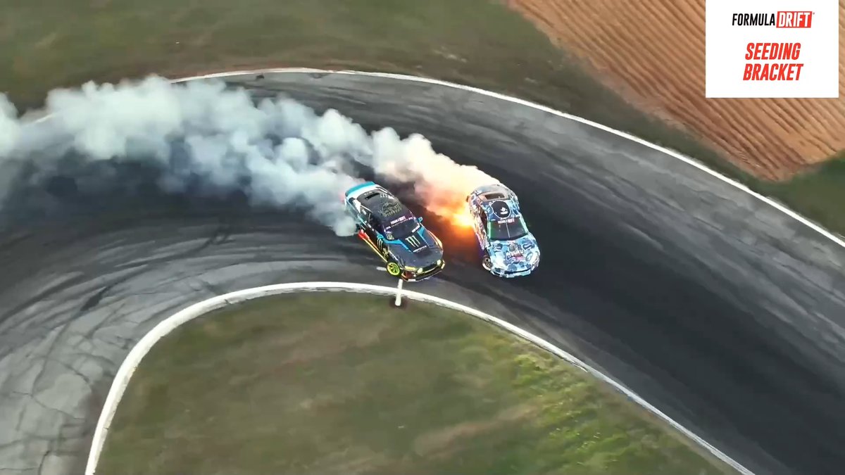 This was WILD. Vaughn Gittin Jr. vs Daigo Saito in the Atlanta PRO Seeding 16. 🔥 #FormulaD #FormulaDRIFT #FDATL
