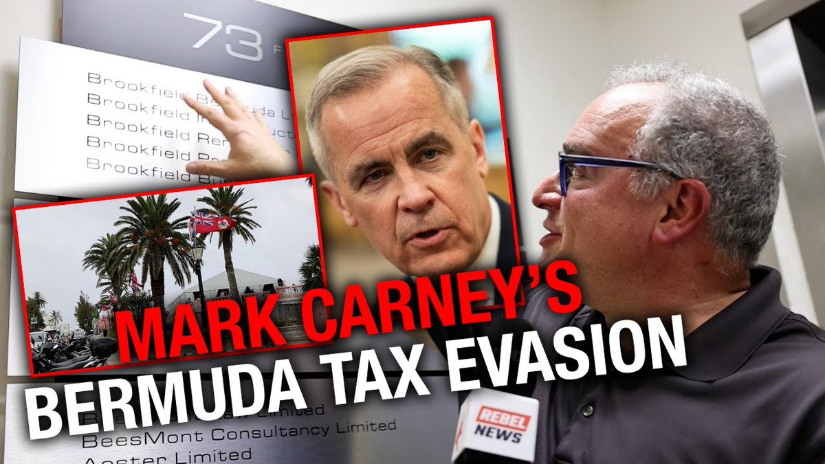 EXCLUSIVE: I went to Bermuda to find the money Mark Carney hid from the CRA Until a few weeks ago, Mark Carney was the chairman of Brookfield Asset Management, a massive corporation that manages more than a trillion dollars. It truly spans the globe — just like Carney himself, who has three passports and was a board member of the World Economic Forum. Carney is our prime minister now, though Canadians hardly know him. But one thing is becoming clear: he went to great lengths to make sure Brookfield paid as little tax in Canada as possible. Carney personally led two massive Brookfield investments into green energy, totalling $25 billion. But he didn't headquarter that company in Canada, or the U.S., or anywhere they were actually building solar panels or wind turbines. No, he headquartered them in Bermuda — at 73 Front Street, the same address as a bike rental shop. What's going on there? Well, I decided to fly down and go to that bike shop and ask, and we've made a short documentary about it. As you can see, the Bermuda address is just a shell company, a front. Or as a child would say, a lie. According to legend, the Bermuda Triangle is a place where ships and even airplanes disappear. I don't know about that, but Bermuda is definitely a place where oligarchs like Carney make billions of dollars disappear, to evade the Canada Revenue Agency and other tax collectors. They're being sued right now by the CRA for breaking the law. But even if they're right — even if they've found a way to game the system, legally — is that ethical conduct from the man who has become our prime minister? The only thing more gross than that, is how easily Carney has been able to pay off the regime media, including a $150 million election bribe to the CBC state broadcaster. You can believe that if it were Pierre Poilievre stashing money in a tax haven, the CBC would be camped out at the bike shop around the clock. Why does Carney still refuse to sell his Brookfield stock? When was the last time he spoke with Brookfield? Will Brookfield continue to get huge contracts from the Canadian government? Will Carney shut down the CRA’s lawsuit against Brookfield? Good questions — but not ones you’ll ever hear the CBC ask. I promise, we’ll keep at it, though. REPORT by Ezra Levant 🍁🚛: