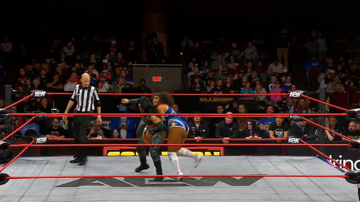 Willow and Statlander know how to get under each other's skin! Watch #AEWCollision LIVE on TBS & MAX @WillowWrestles | @CallMeKrisStat