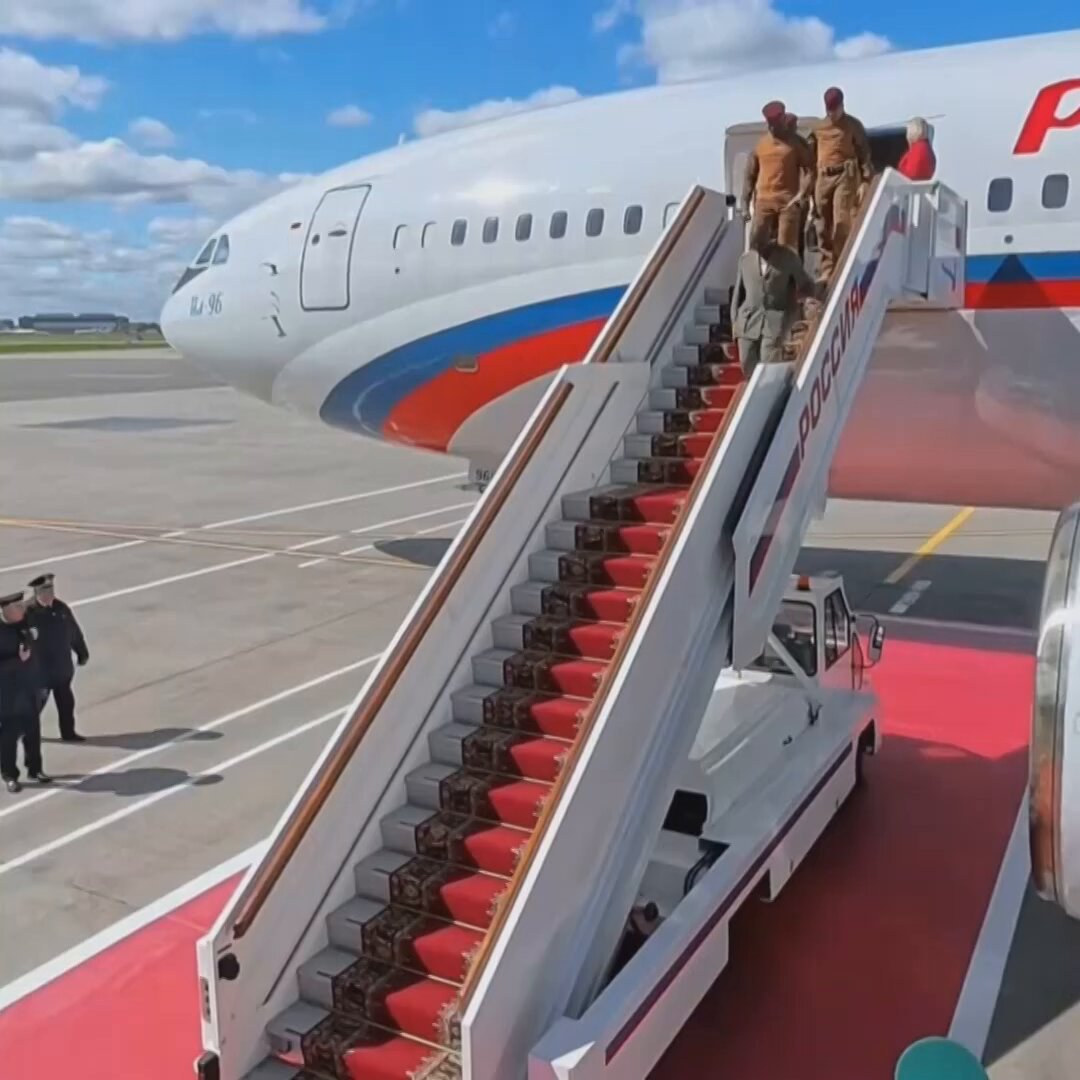 Burkina Faso President Ibrahim Traore lands in Moscow, Russia ahead of World War II 80th anniversary celebrations