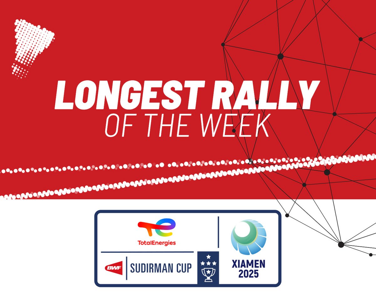We present to you the longest rally from #Xiamen2025! ❤️🔥 #SudirmanCupFinals