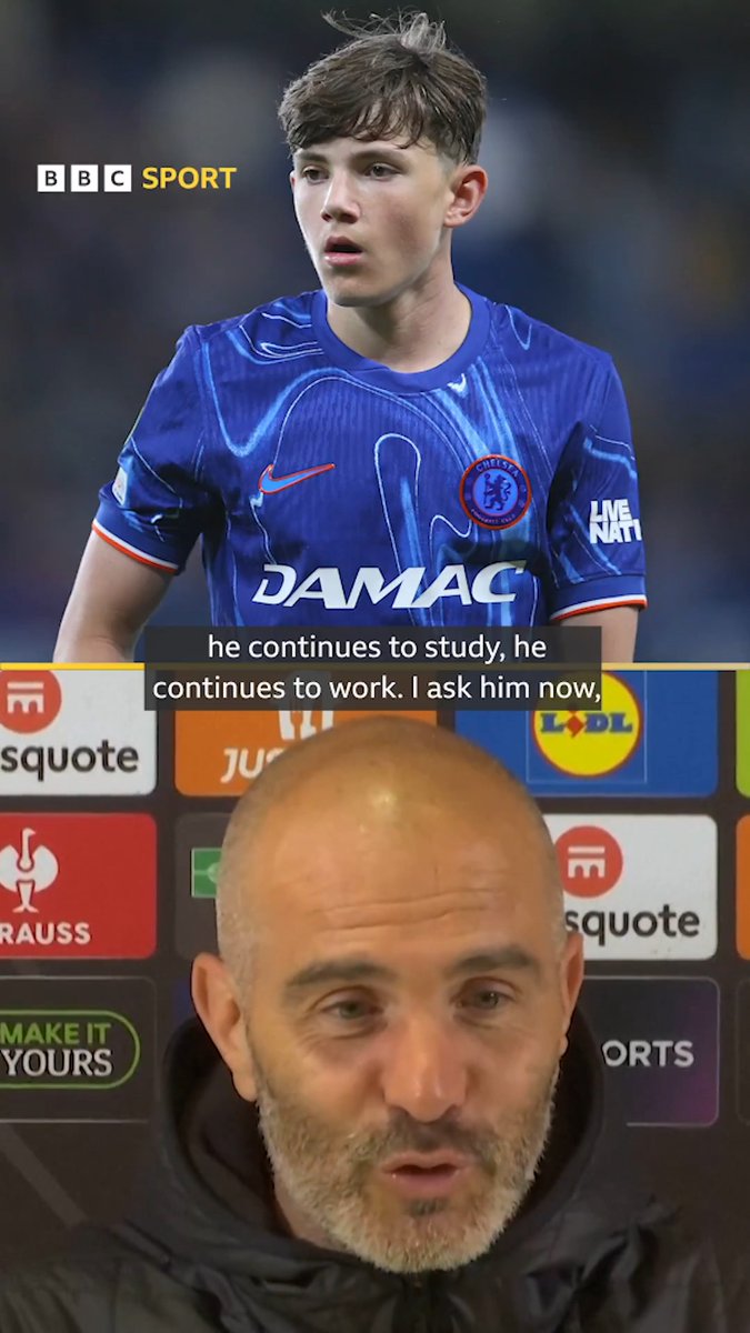 Conference League semi-final one day, GCSE revision the next! 📝 16-year-old Reggie Walsh has made a big impression on Chelsea boss Enzo Maresca.