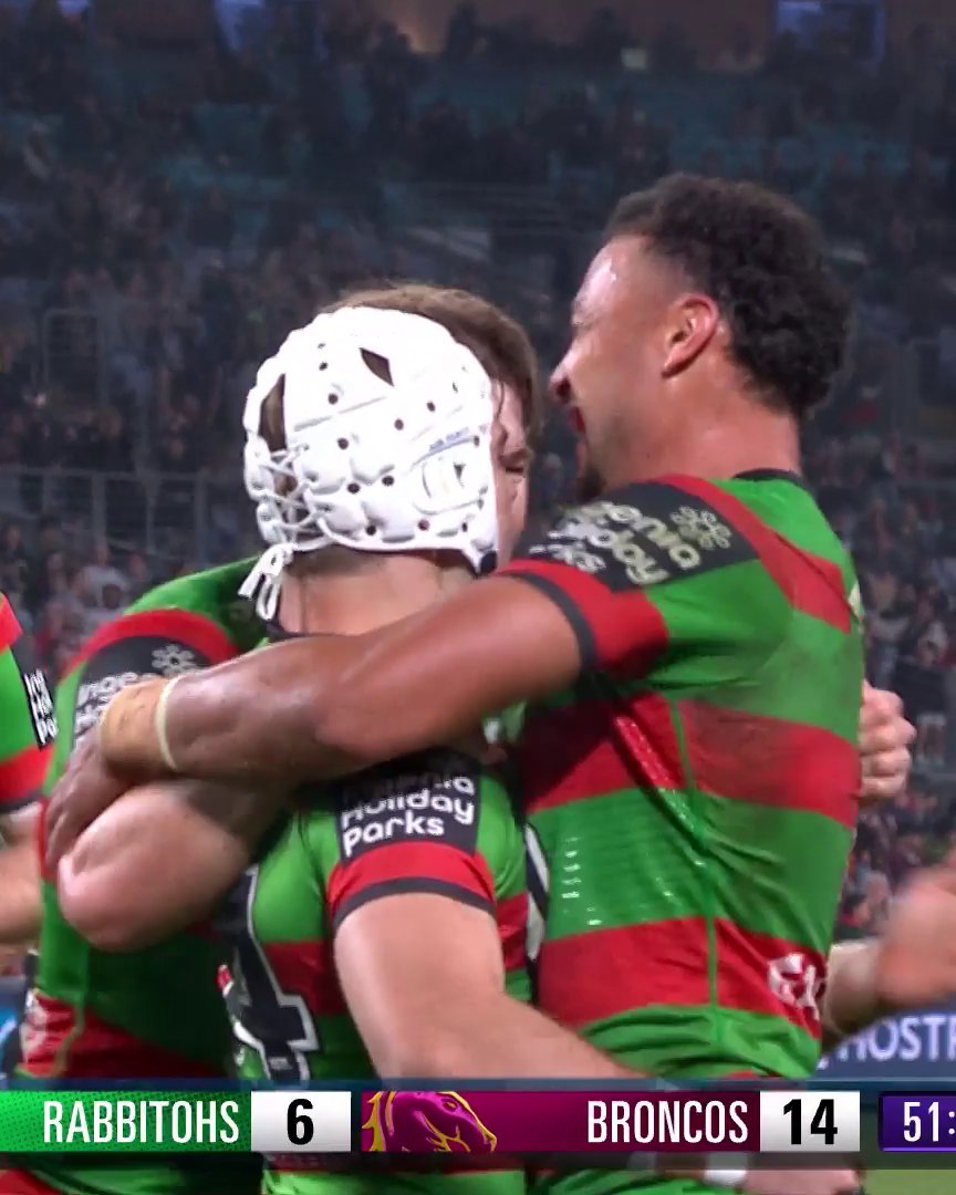 Tass steamrolls them! 😤 #NRLSouthsBroncos