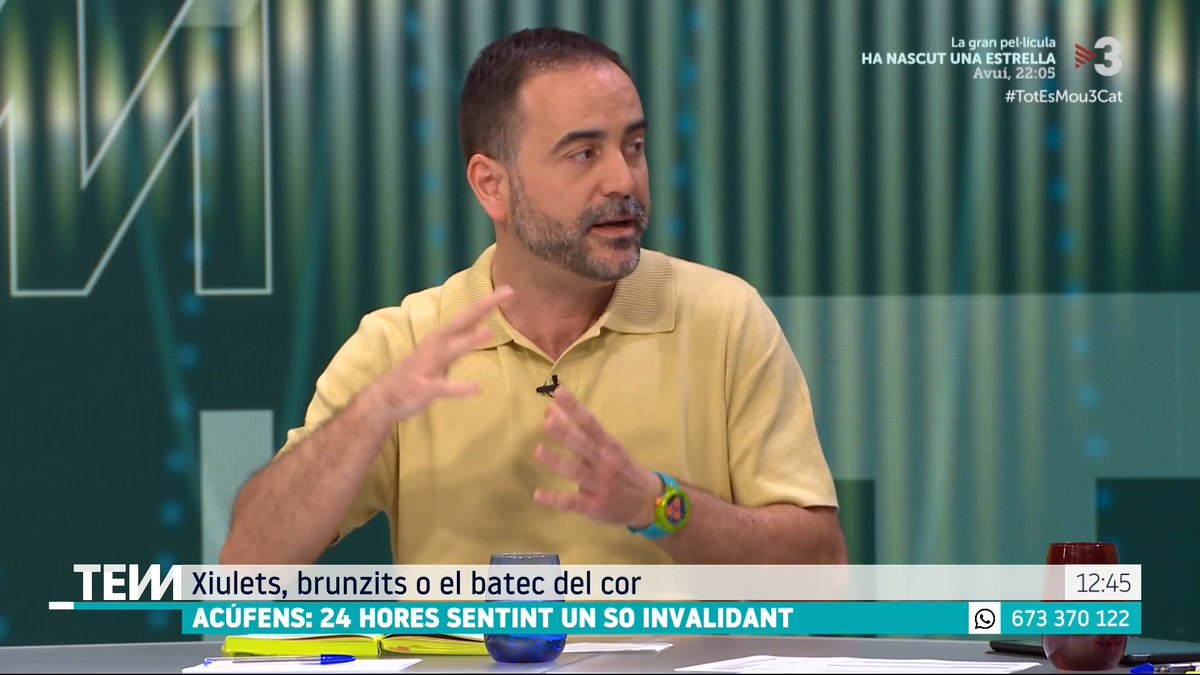 🔴 Acúfens: 24 hores sentint un so invalidant "Els tractables són els que tenen les causes més rares, els més habituals no tenen tractament curatiu. El que és eficaç és emmascarar el soroll a la nit sentint altres coses", Jordi Mestres, metge de família #TotEsMou3Cat