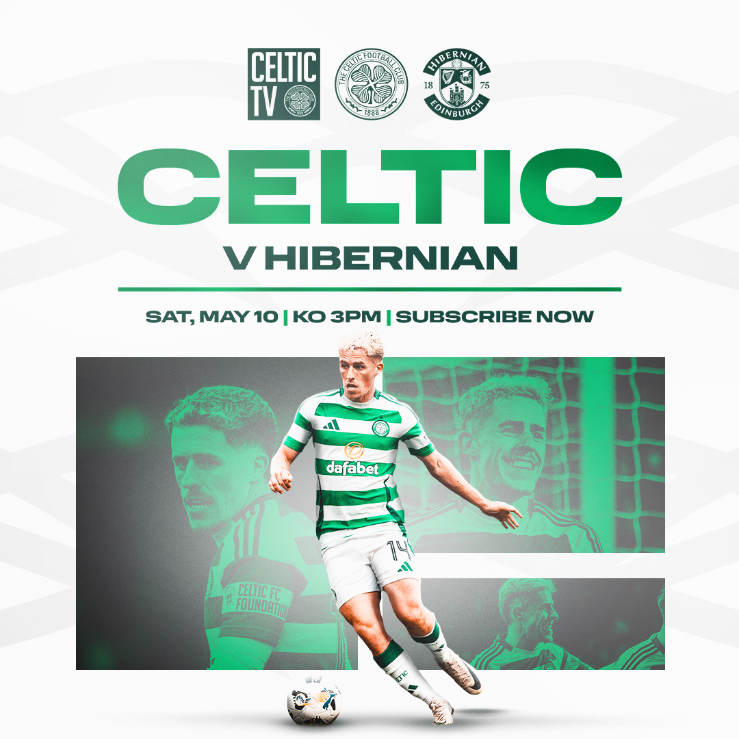 📺 Watch the Champions v Hibernian LIVE on #CelticTV, available exclusively to subscribers outside the UK & Ireland! 🕑 Live coverage begins at 2:30pm CPT tomorrow! 🌍 Don’t miss a moment of the action - subscribe now: #CELHIB | Celtic Football Club🍀⚽️