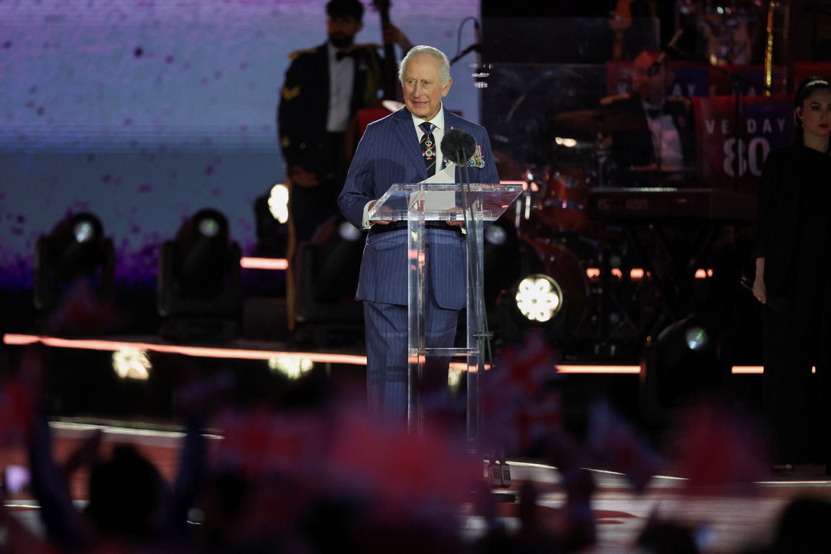 Last night at 9pm, The King delivered a speech to mark exactly 80 years since his grandfather, King George VI, addressed the nation on VE Day. During the speech, His Majesty reflected on his mother Queen Elizabeth II's memories of the special day. 🎥 BBC Studios Events
