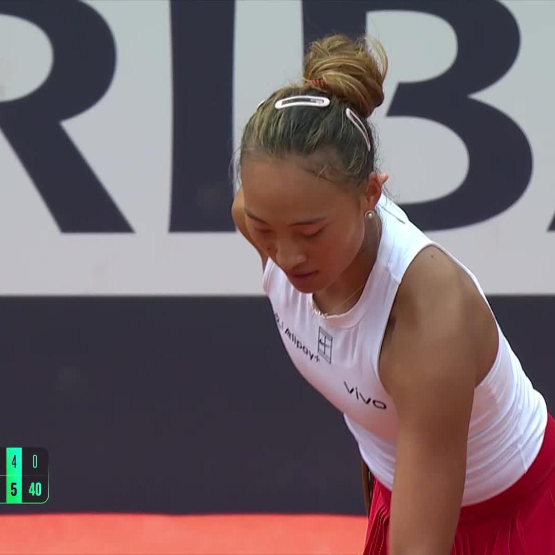 Solid display 👊 Zheng navigates Danilovic 6-1, 6-4 to advance in the Italian capital! #IBI25