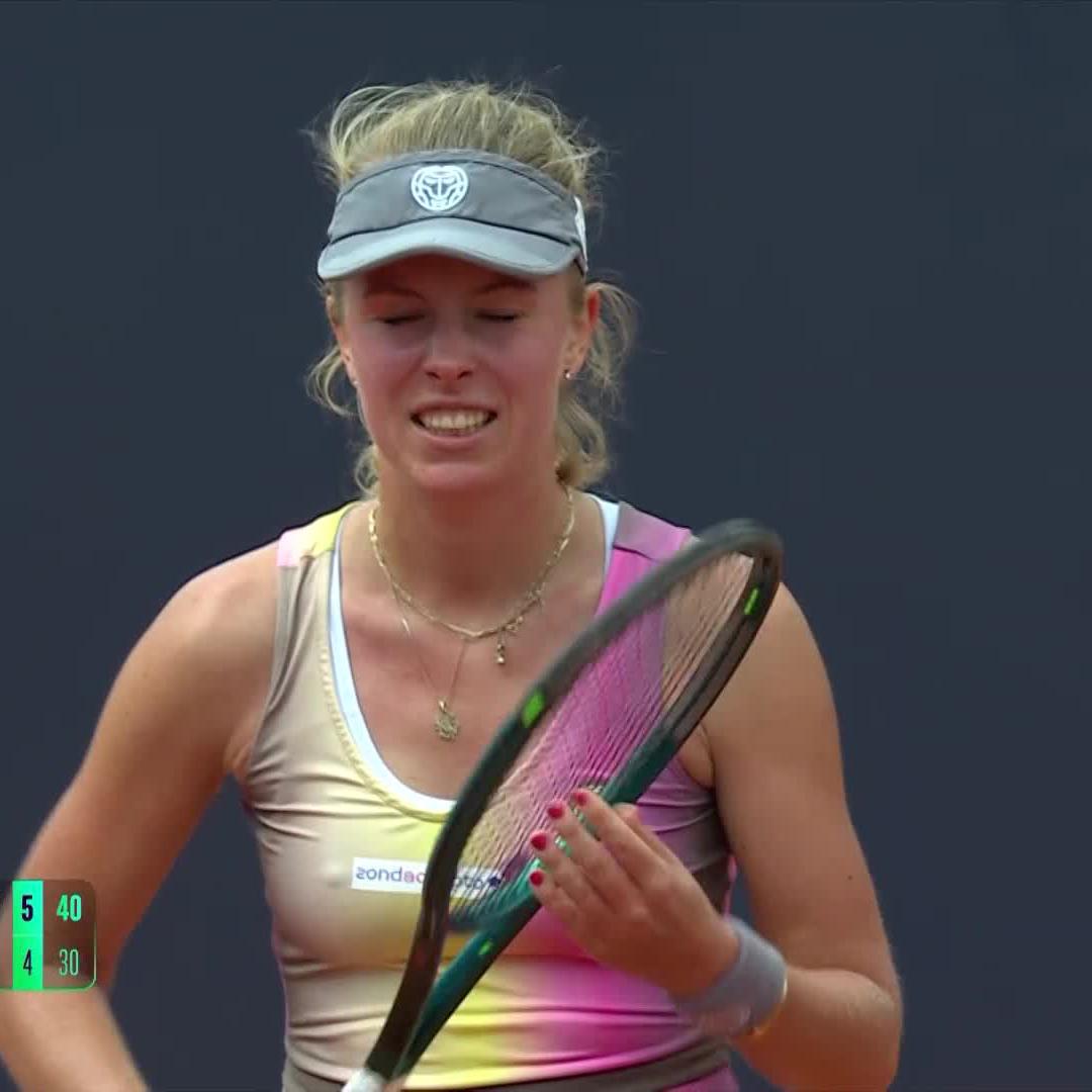 a real fight 😮‍💨 Frech toughs out a 7-5, 6-4 win against Azarenka! #IBI25