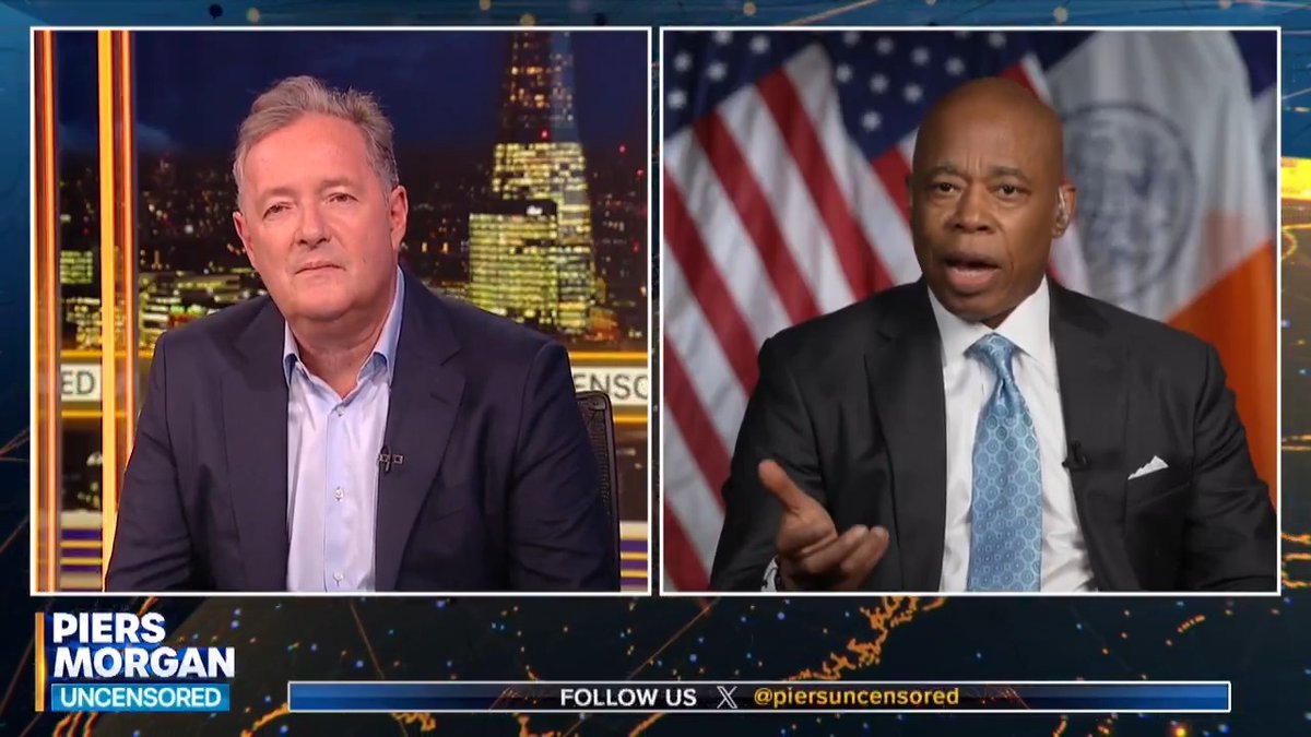 "Why not go the whole hog and just run as a Republican?" Watch more of Piers Morgan's interview with Mayor Eric Adams👇 📺 Piers Morgan | Mayor Eric Adams