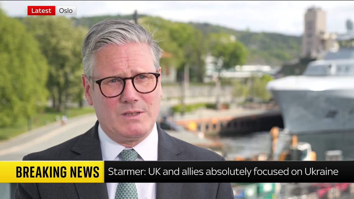 "Our focus is on Ukraine with our European allies," says PM Keir Starmer during a visit to Norway. He also welcomed the UK-US trade deal as “a really good deal for our country” and said he is "looking forward to working with the new Pope." 📺 Sky 501