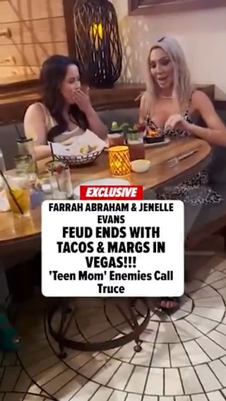 #FarrahAbraham and #JenelleEvans are finally ready to let bygones be bygones after years locked in a bitter feud ... and they sealed the decision over Mexican food in Las Vegas. Read the #exclusive story: