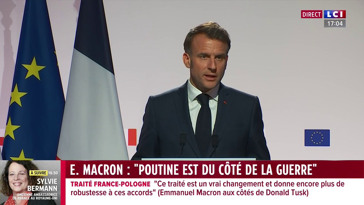 🗣️ "Le président Poutine est du côté de la guerre, pas de la paix" martèle Emmanuel Macron