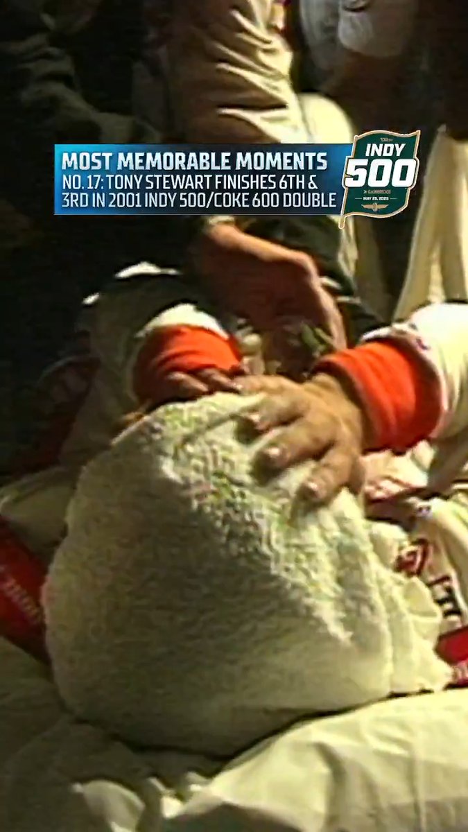2001: Tony Stewart finished sixth and third in his second #Indy500-Coke 600 double. Smoke is still the only driver to complete all 1,110 miles in one day. Most Memorable Moments from Bob Pockrass: