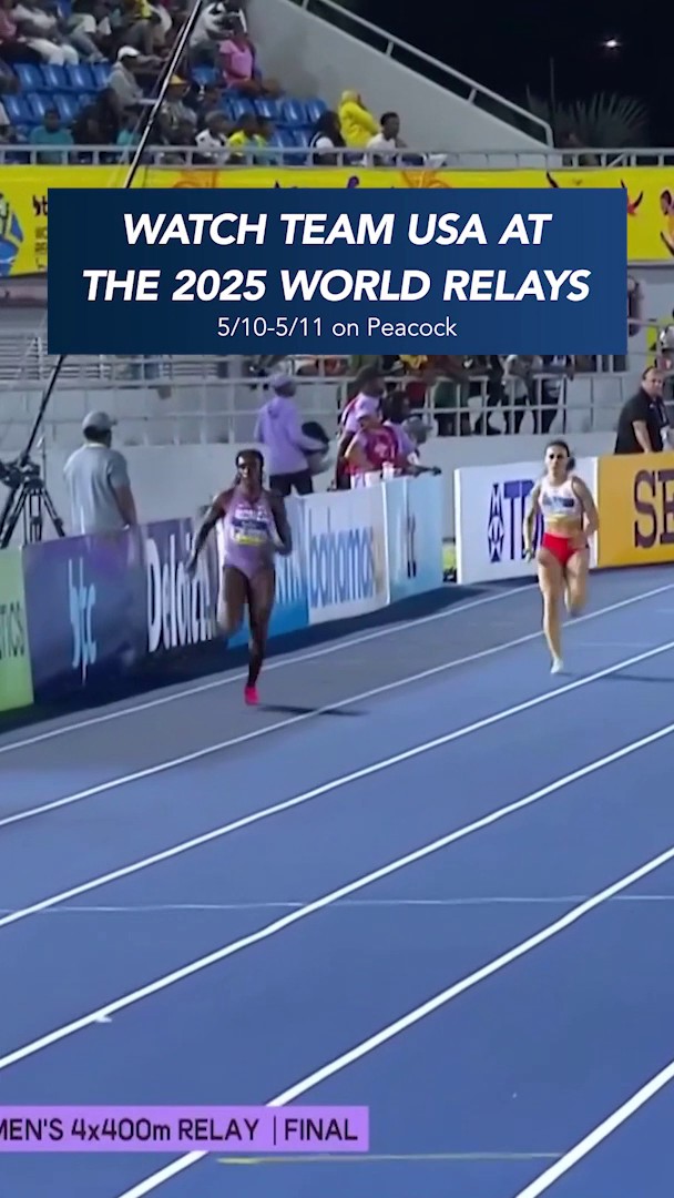 All eyes on Team USA as they go for another GOLD medal in the women’s 4x400m. #WorldRelays