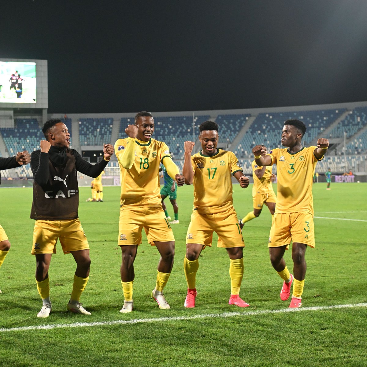 Energetic. Hyped. Fun. That was South Africa’s celebration in a nutshell! 😁🕺 #TotalEnergiesAFCONU20 | @Football2gether
