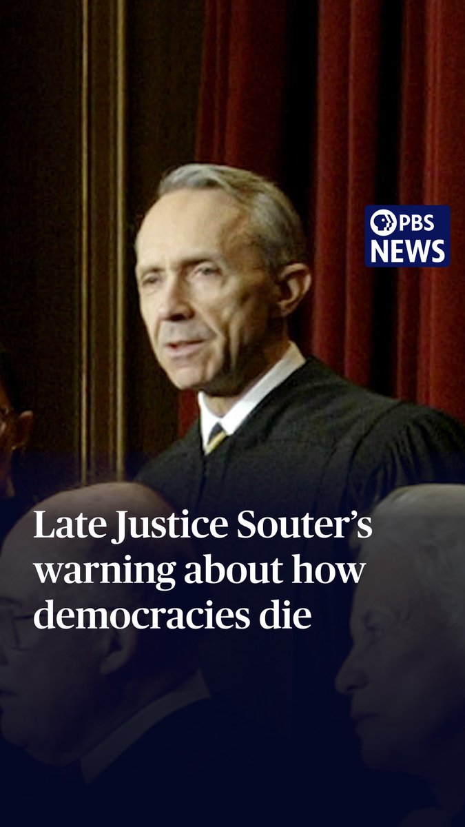 Former Supreme Court Justice David Souter, who was appointed by then-President George H.W. Bush and served nearly two decades, has died at the age of 85. Though he was Republican when he joined the high court, he voted with the liberal bloc on issues like abortion and freedom of expression. In a 2012 conversation on the anniversary of the Constitution, the retired justice said that civic ignorance threatens republican government, rather than foreign invasion or a military coup. “What I worry about is, when problems are not addressed and the people do not know who is responsible … some one person will come forward and say, ‘Give me total power and I will solve this problem,’” he told then-PBS News Hour correspondent Margaret Warner during an event in Concord, New Hampshire. “That is how the Roman Republic fell.” “That is the way democracy dies,” he added.