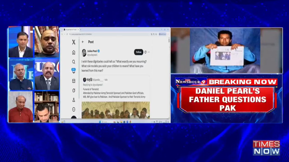 #BREAKING Daniel Pearl's Father Questions Pak: - Father questions Pak patronage to terror. - 'Terrorists are your role models?' @NavikaKumar shares more details.