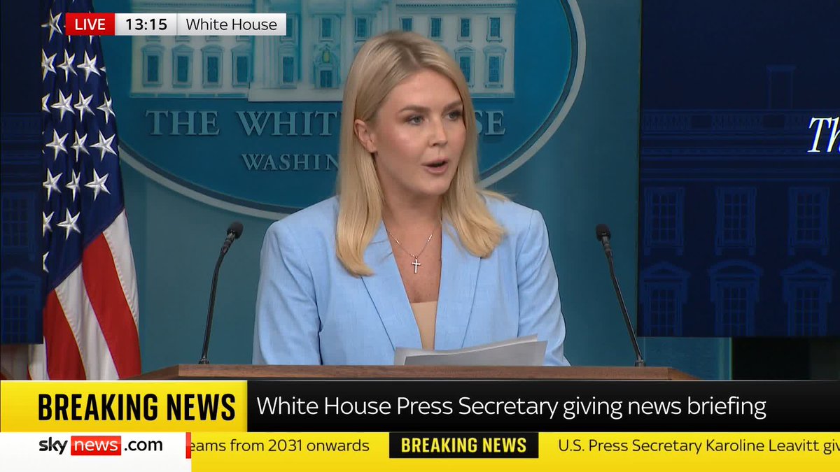 'Get ready for more historic deals and for our country to boom like never before.' White House press secretary Karoline Leavitt says the US-UK trade deal will give American companies "unprecedented access" to British markets. Live: 📺 Sky 501 &amp; YouTube