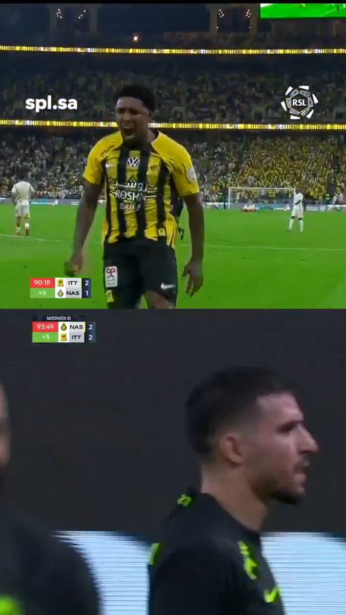 في الذهاب والاياب.. الاتحاد ينتصر على النصر بعد الـدقيقة 90 💛🤯
