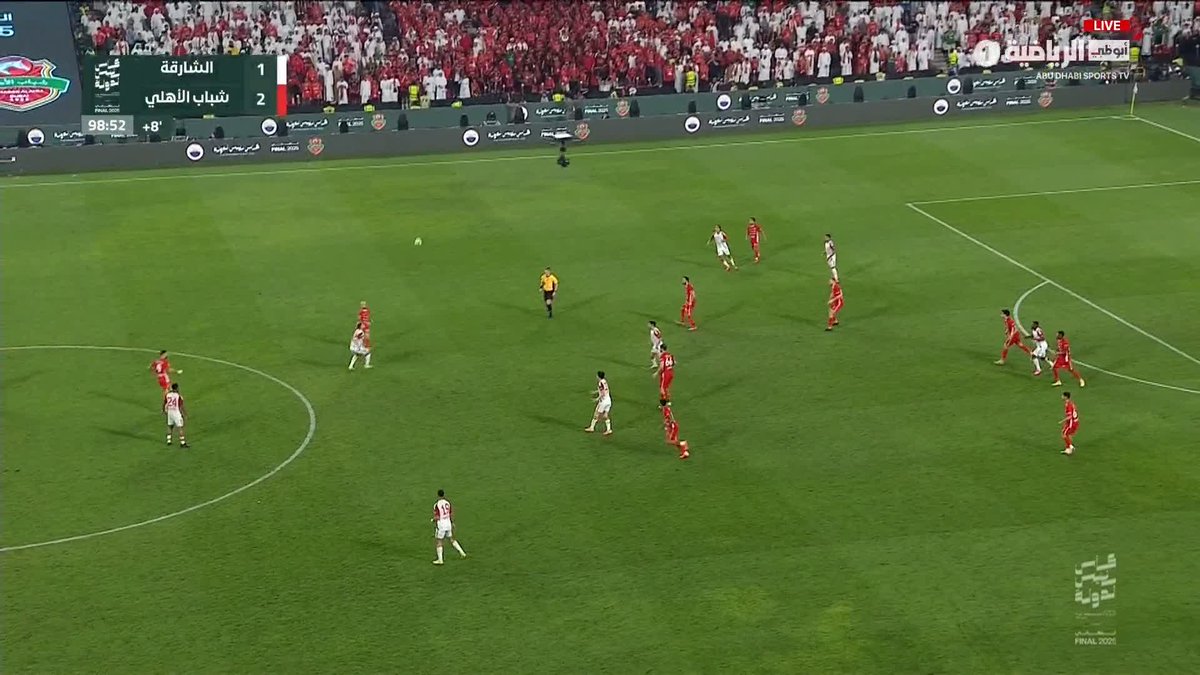صافرة النهاية 🔚 شباب الأهلي بطلاً لكأس رئيس الدولة للمرة الـ11 في تاريخه 1⃣1⃣ #الشارقة_شباب_الأهلي ⚪️🔴 #كأس_رئيس_الدولة 🏆 #أبوظبي_الرياضية 1⃣