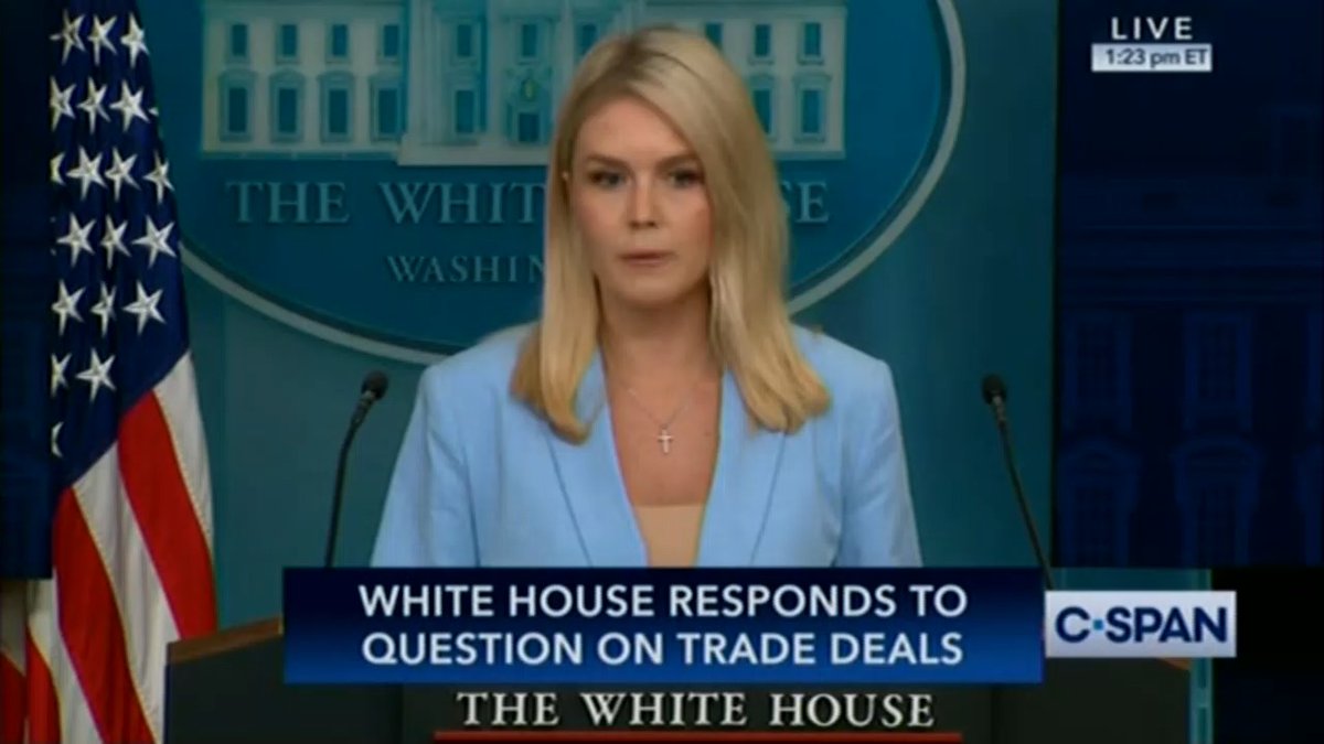 Q: Why did the White House announce this UK trade deal before all of the details were finished? Leavitt: That's not true actually