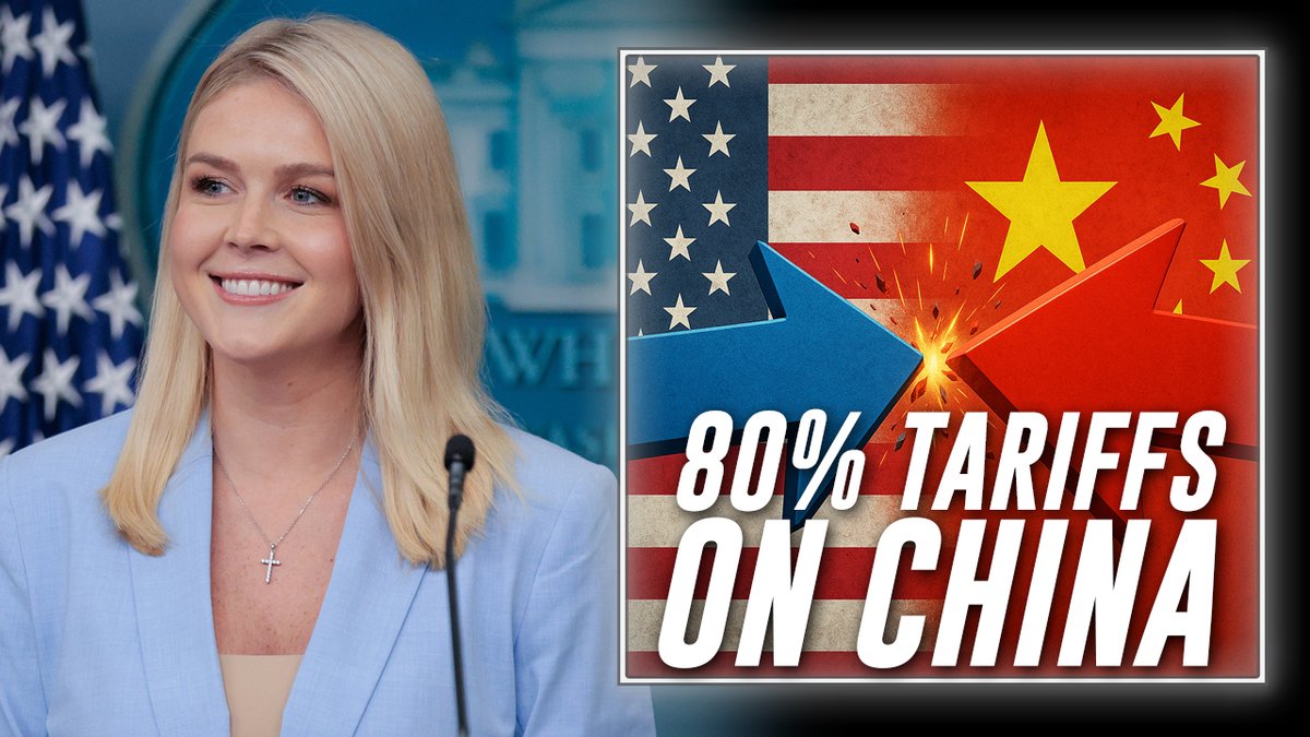 BREAKING VIDEO: WH Press Secretary Karoline Leavitt Discusses Trump Admin's Weekend Trade Talks With Chicoms After Trump Says “80% Tariffs On China Seems Right” » LIVE X STREAM: