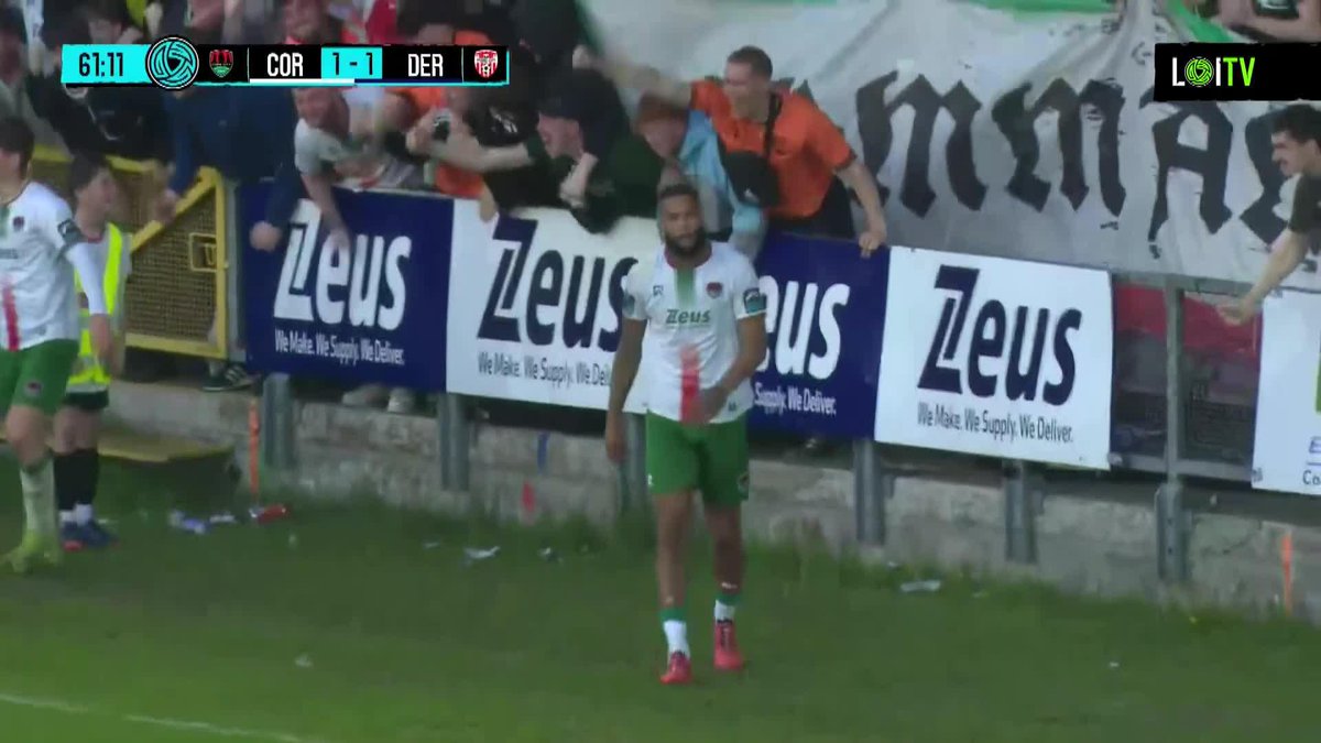 The hosts are level! Djenaior Daniels on the scoresheet again to equalise for Cork City.