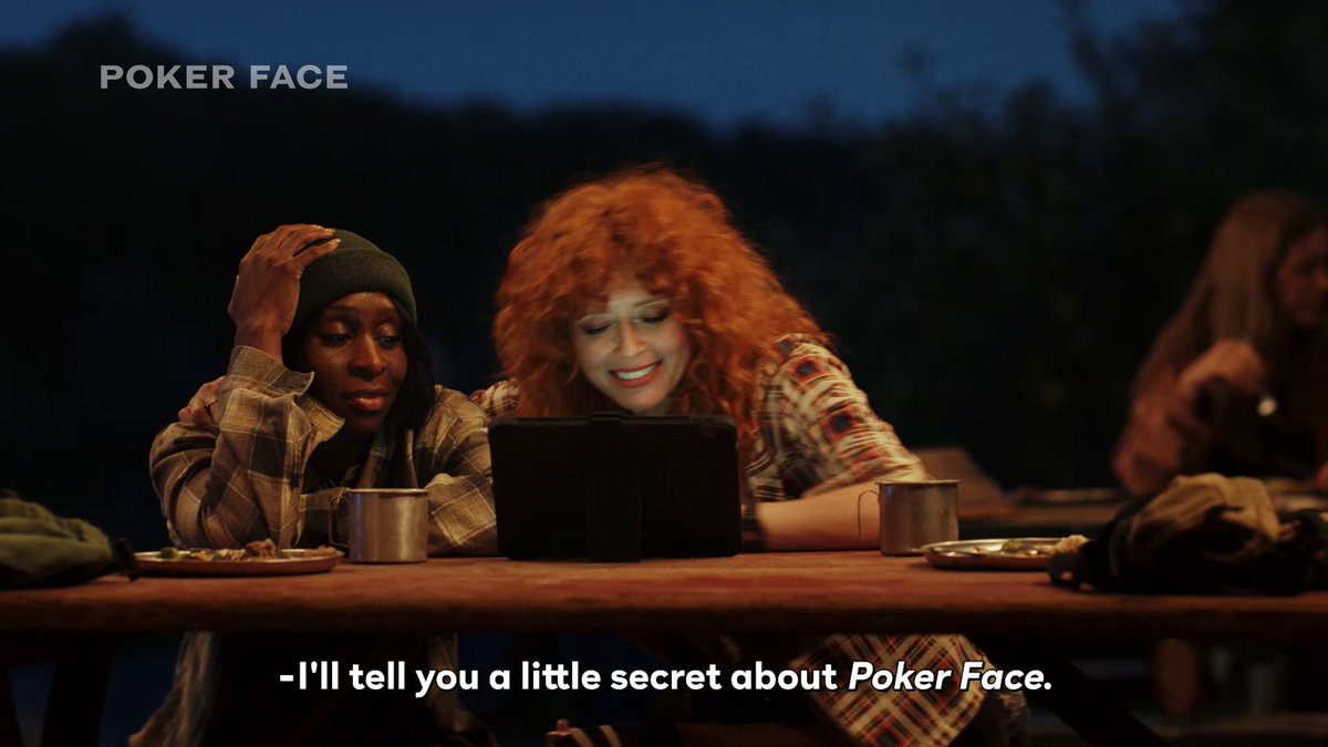Legends at work 👏 A new season of #PokerFace is streaming now on Peacock.
