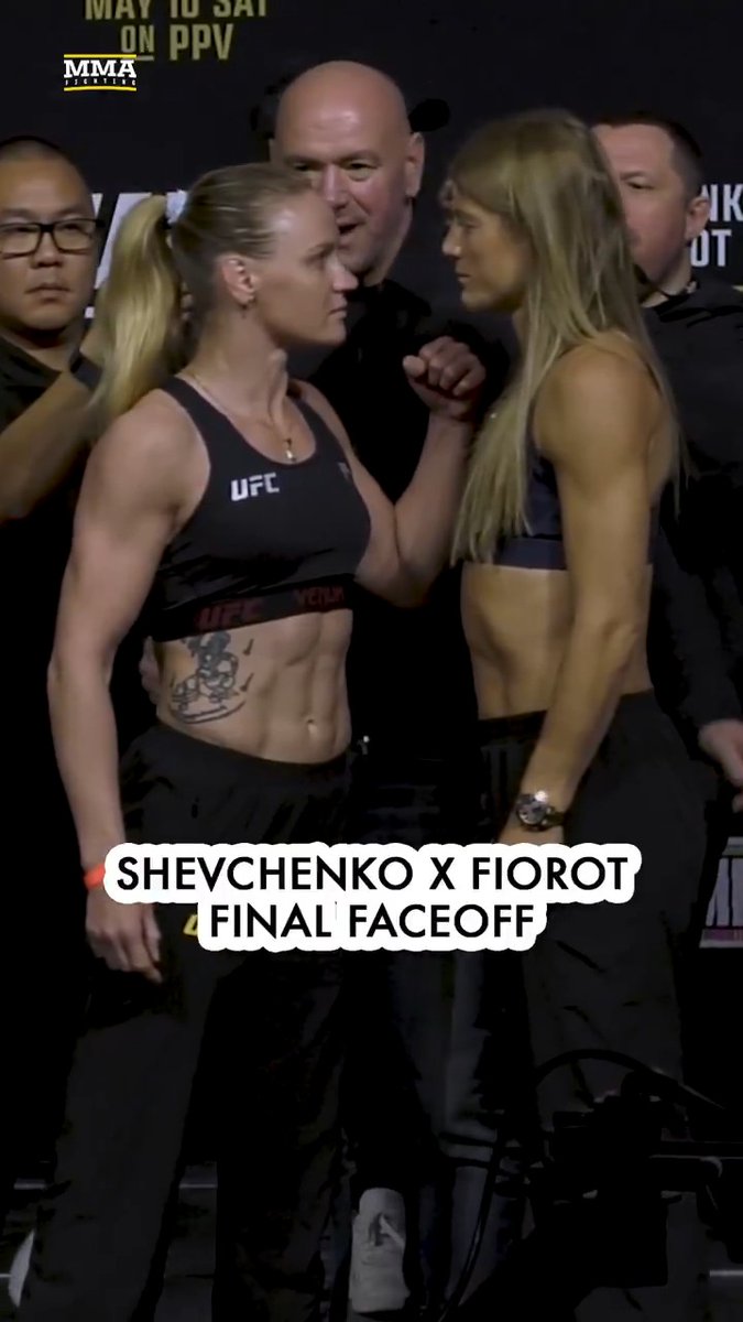 Another FIERY faceoff between Valentina Shevchenko and Manon Fiorot ahead of #UFC315. 👀