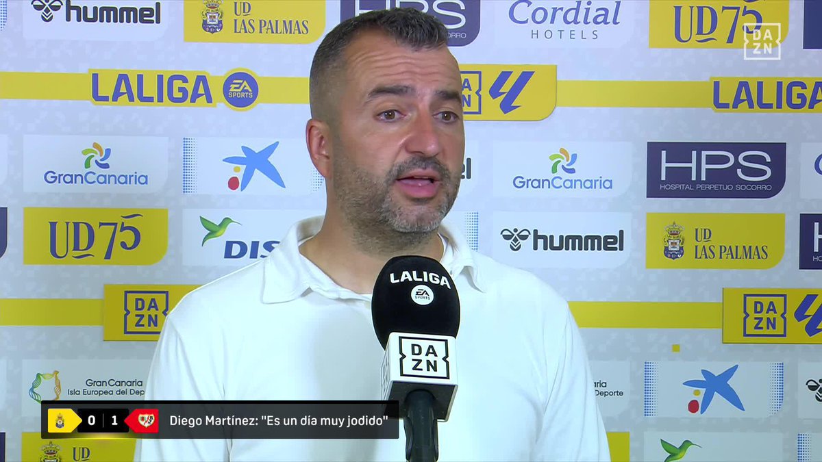 ð£ïž "Aquà no se rinde nadie. Quedan nueve puntos en juego" Las palabras de Diego MartÃnez en el micrófono de Ainhoa Pérez de Lema tras la dura derrota de la UD Las Palmas #LALIGAenDAZN âœ