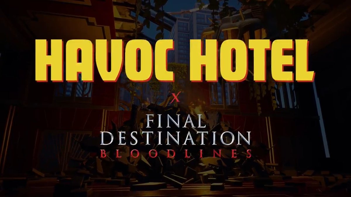 Elimination Runs in the Squad. Can you escape fate in the Havoc Hotel x Final Destination Bloodlines maps? Use game code 0335-8436-1670 to play and find out. Get tickets now for #FinalDestination - only in theaters May 16.